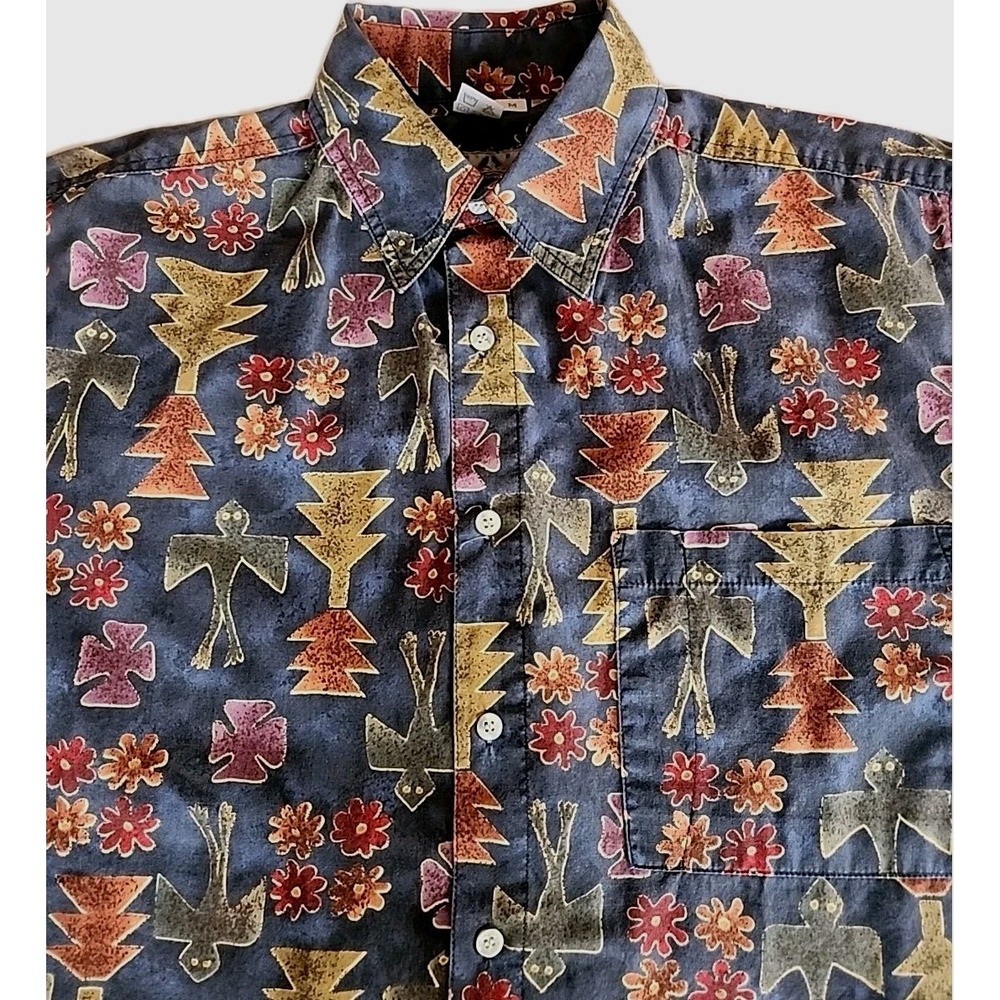 VTG 90s The Territory Ahead Mens Button-Up Shirt Sz M Southwestern Aztec Tribal